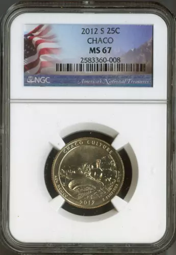 2012-S Chaco  Quarter NGC MS67 Quality