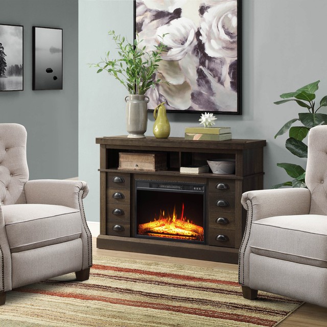 Electric Corner Fireplace TV Stand Standing Heater Entertainment Center