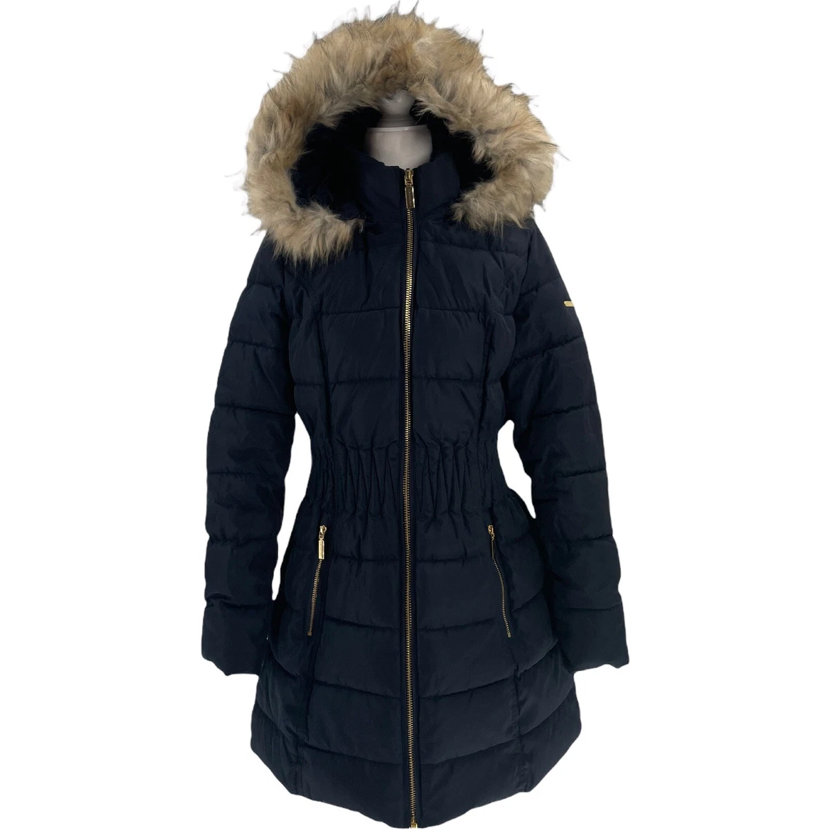 Laundry by shelli segal windbreaker faux fur trim clearance puffer