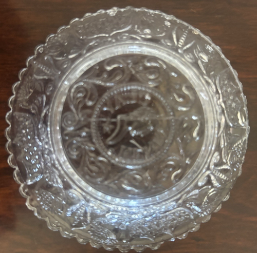 ANTIQUE SANDWICH GLASS CUP PLATES VARIOUS PATTERNS 3.5 INCHES- 8 TOTAL - Picture 10 of 10