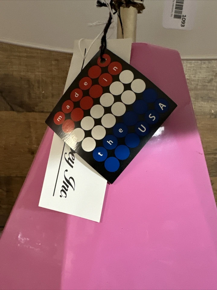 Lámpara de mesa Robert Abbey Delta 1 luz, estilo Schiaparelli rosa mediados de siglo Foto 4 de 4