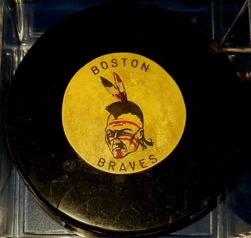 RARE BOSTON BRAVES AHL ART ROSS TYER CONVERSE OFFICIAL GAME PUCK CCM MADE IN USA - Picture 6 of 7