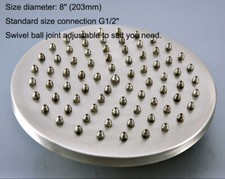 Rainfall Shower Head Nickel Brushed Brass Faucet Set Replacement Accessories