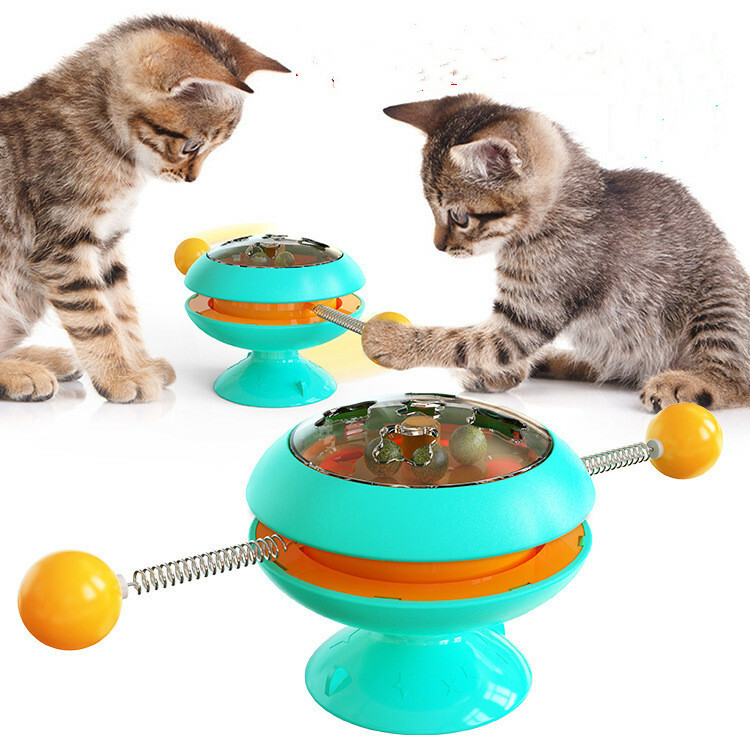 Rotatable Cat Toys Supplies With Catnip Interactive Training Toys For Cats  Kit