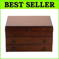 2-Compartment Bristol Grande Flatware Chest with Tarnish-Resistant Lining