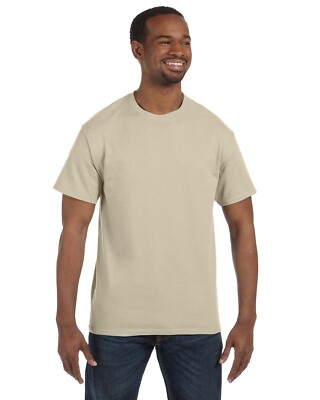 Hanes Mens 100% Cotton Authentic-T T-Shirt Crew Neck T Shirt - 5250T S-2XL