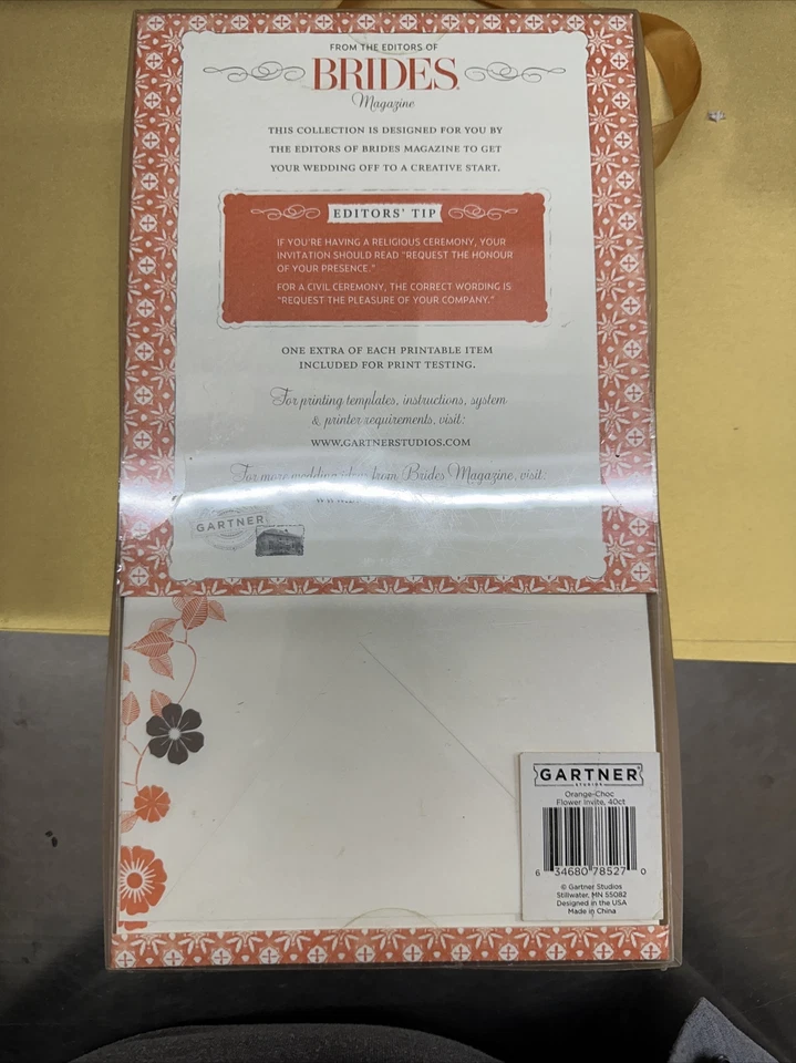 Sobres de tarjetas de respuesta imprimibles kit de invitación de 40 unidades para novias  Foto 2 de 2