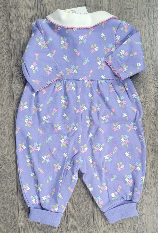 Bebé Niña Nuevo Gymboree Prematuro Púrpura Divertido Floral Conjunto De Colección Foto 3 de 3