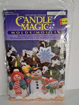 Candle Magic Mold Snowmen 7/8ths NEW Christmas Vintage 1996