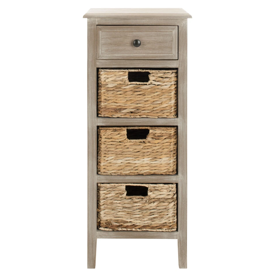 SAFAVIEH Michaela Drawer Side Table | White Washed | - Image 2 of 4