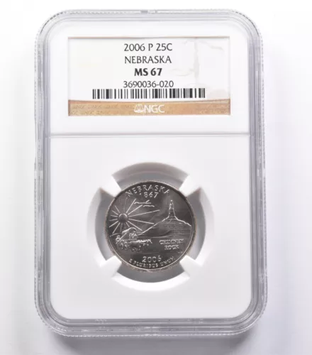 MS67 2006-P Washington State Quarter Nebraska NGC *5382