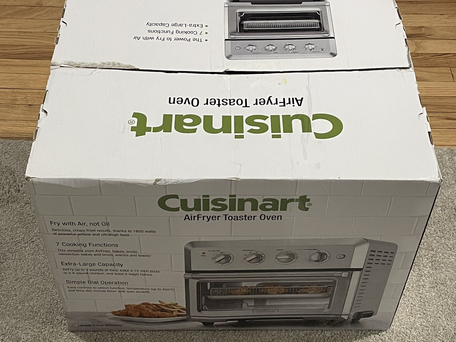 New CUISINART 7in1 Air Fryer Bake Broil Toaster Convection Oven CTOA122 eBay