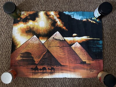 Original Papyrus Pyramiden Gemälde aus Ägypten neu nie benutzt handgemalt