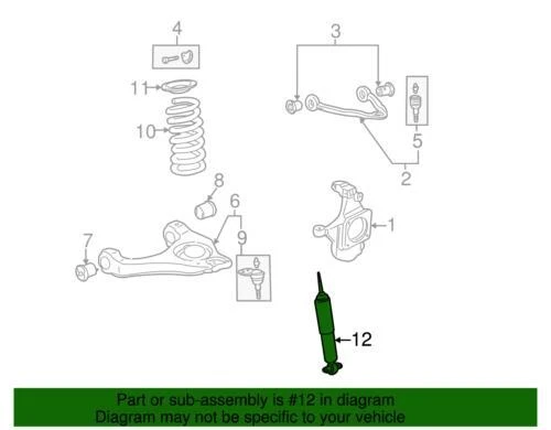 Genuine GM 2003-2023 Chevrolet GMC Express Savana Front Shock Absorber 84303234 - Изображение 3 из 3