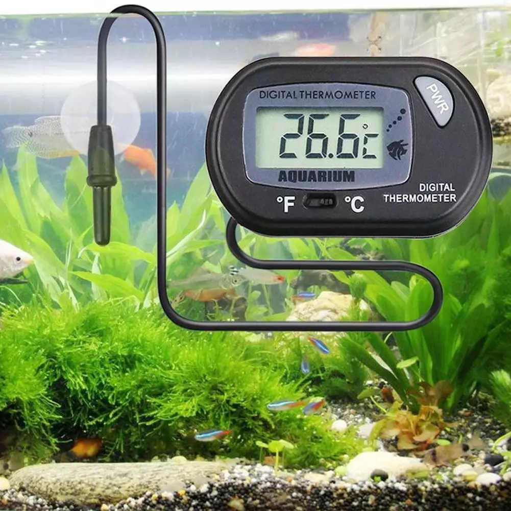 LCD Digital Thermometer Aquarium Fish Tank Vivarium probe Water Marine On  D4K4