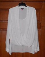 Vince Camuto Top Shirt Blouse Sheer Layered Look Feminine Ivory Large $89. Vince Camuto Top Shirt Blouse Sheer Layered Look Feminine Ivory Large $89.