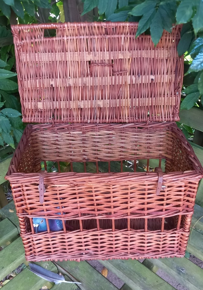 Vintage Wicker Racing Pigeon Basket Carrier Crate Hamper eBay