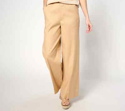 Studio Park x Leah Williams Reg Elevated Linen Wide Leg Trouser Sand XS A634588