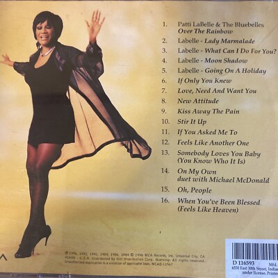 Patti LaBelle – Greatest Hits / (MCAD-11567) CD - VGC + -RR