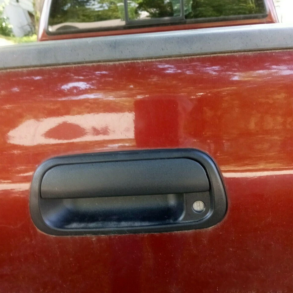 Para Toyota Tundra 2000-06 Puerta Trasera Manija Puerta Trasera Texturizada Camioneta Pickup Negra Foto 4 de 4