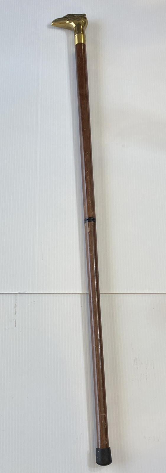 Vintage Eagle Head Solid Brass Handle Walking Can… - image 4