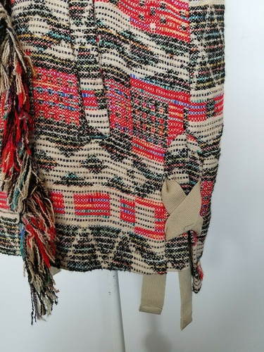 Zara Tweed Fringed Jacket Coat Blazer Oversized Multi-Color Size XS/S NWT - Picture 4 of 6
