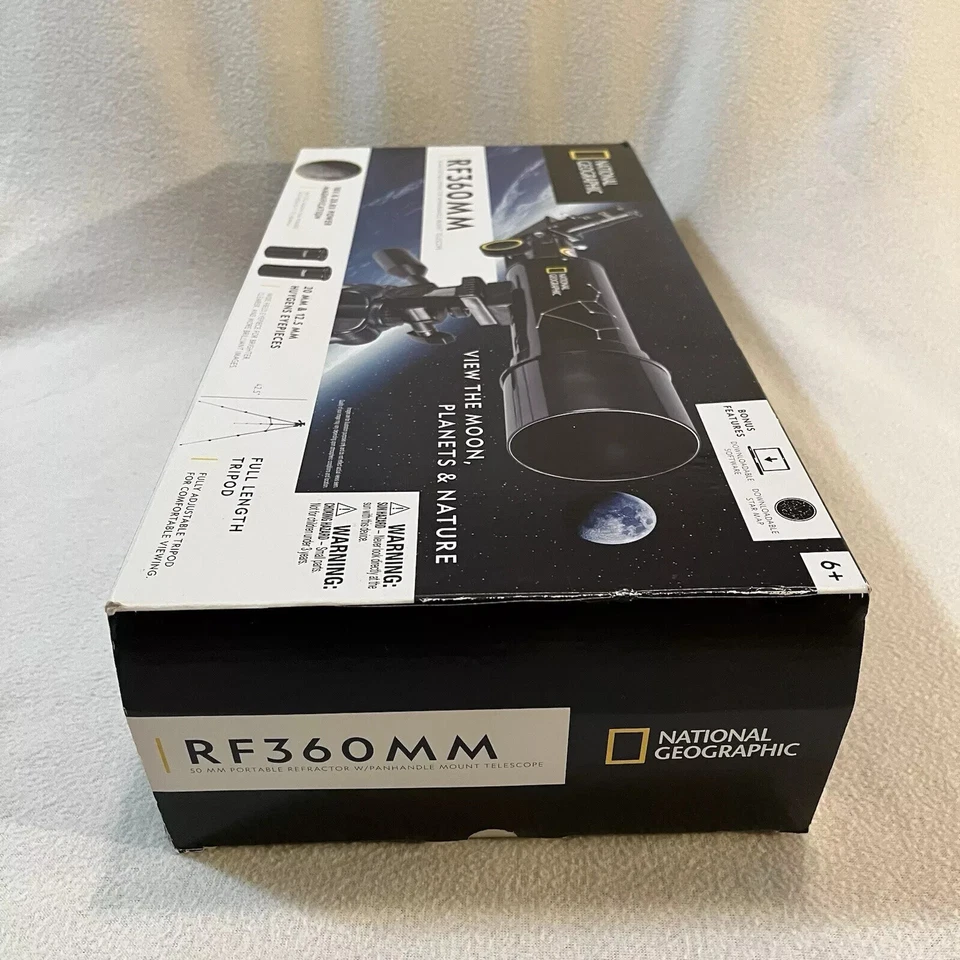 National Geographic 50mm Portable Refractor Telescope - RF360MM !!!NEW IN BOX!!! - Image 3 of 4
