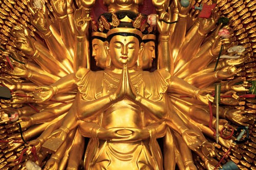 solid gold buddha statue (picture poster buddhism buddhist