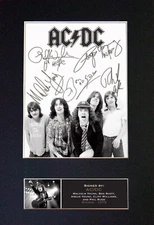 AC/DC BAND 8.5X11 SIGNED PHOTO AUTOGRAPH ALL MEMBER ORIGINAL SIGNATURE REPRINT