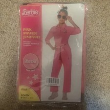 Barbie The Movie Pink Powersuit Jumpsuit Spirit Halloween Costume Childs Size M
