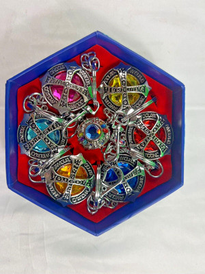 7pcs Metal Katekyo Hitman Reborn Ring Keychain Cosplay Gift Set Christmas Toy
