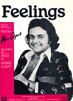 FEELINGS - MORRIS ALBERT, SIGNED Sheet Music, Score