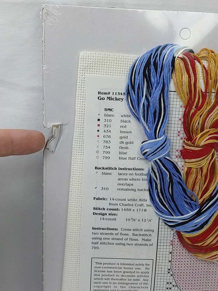 3 Disney Ultimate Leisure Arts Cross Stitch Collection close-ups football babies - Image 4 of 4