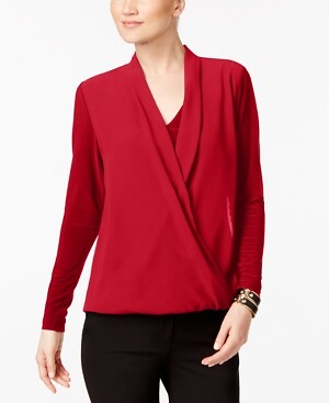 alfani surplice top