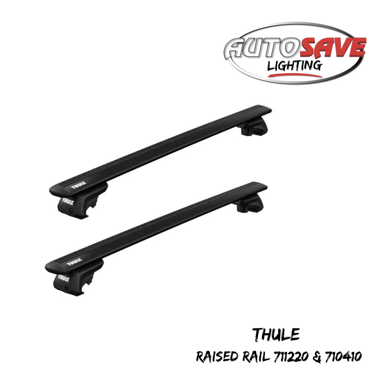 Thule Evo Raised Rail Foot Pack, Black 710410 + Keys ( non thule 
