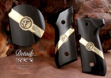 KSD Brand Beretta 92FS, 92A1, 92G, 92D, 96, M9 Compatible Black Acrylic Grips