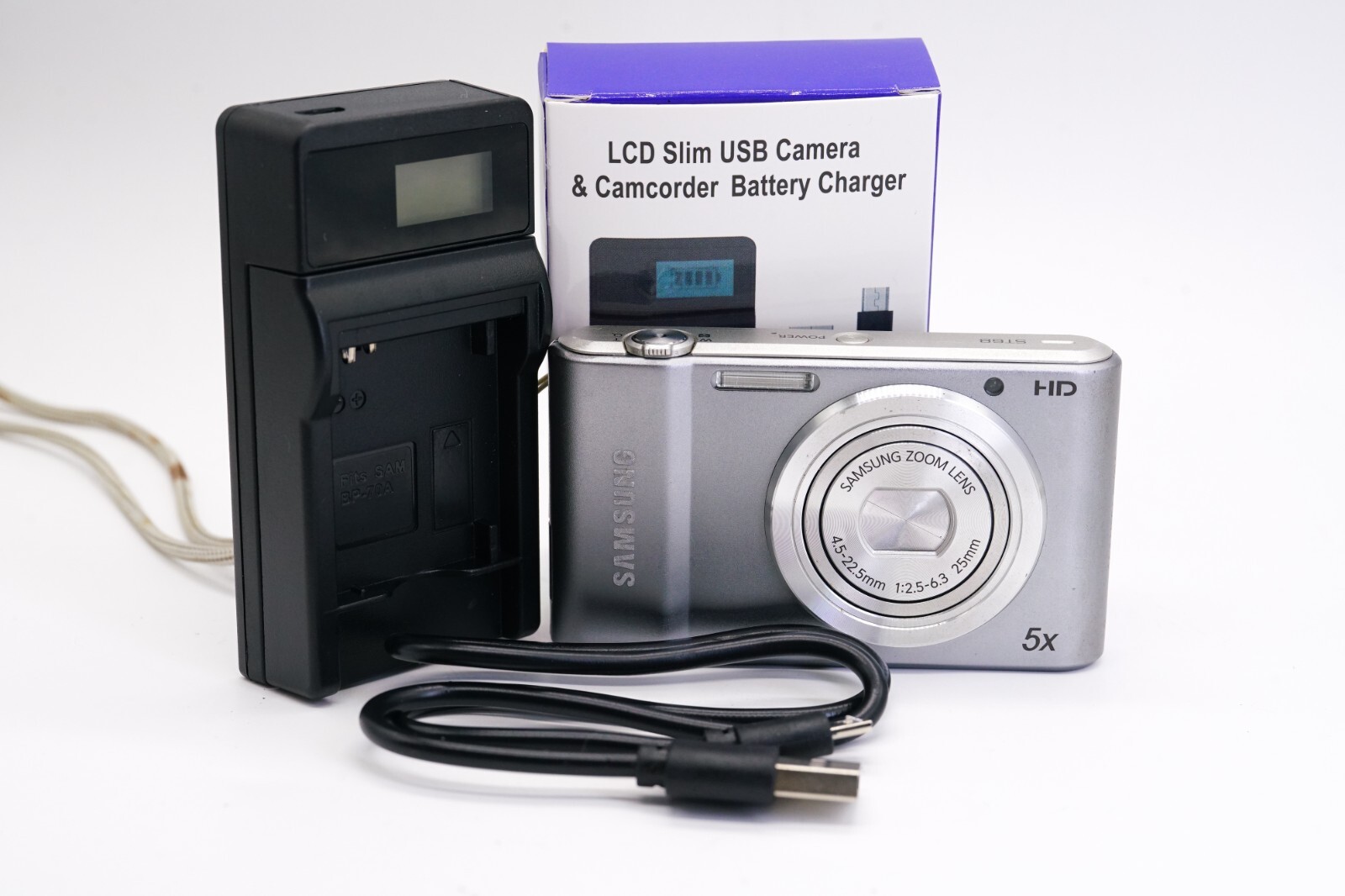 Samsung ST68 16.1MP Compact Digital Camera with Battery and Charger