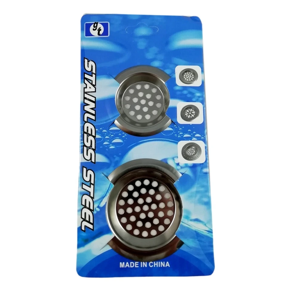 2 Crépines d' évier en Métal Filtre Grille Filtration Lavabo Douche 75 et 65 mm - Photo 1/1