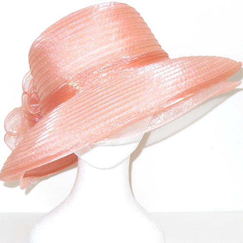 Cappello Cerimonia elegante donna rosa antico pesco BELLISSIMO Tanti Color  D0606 | eBay