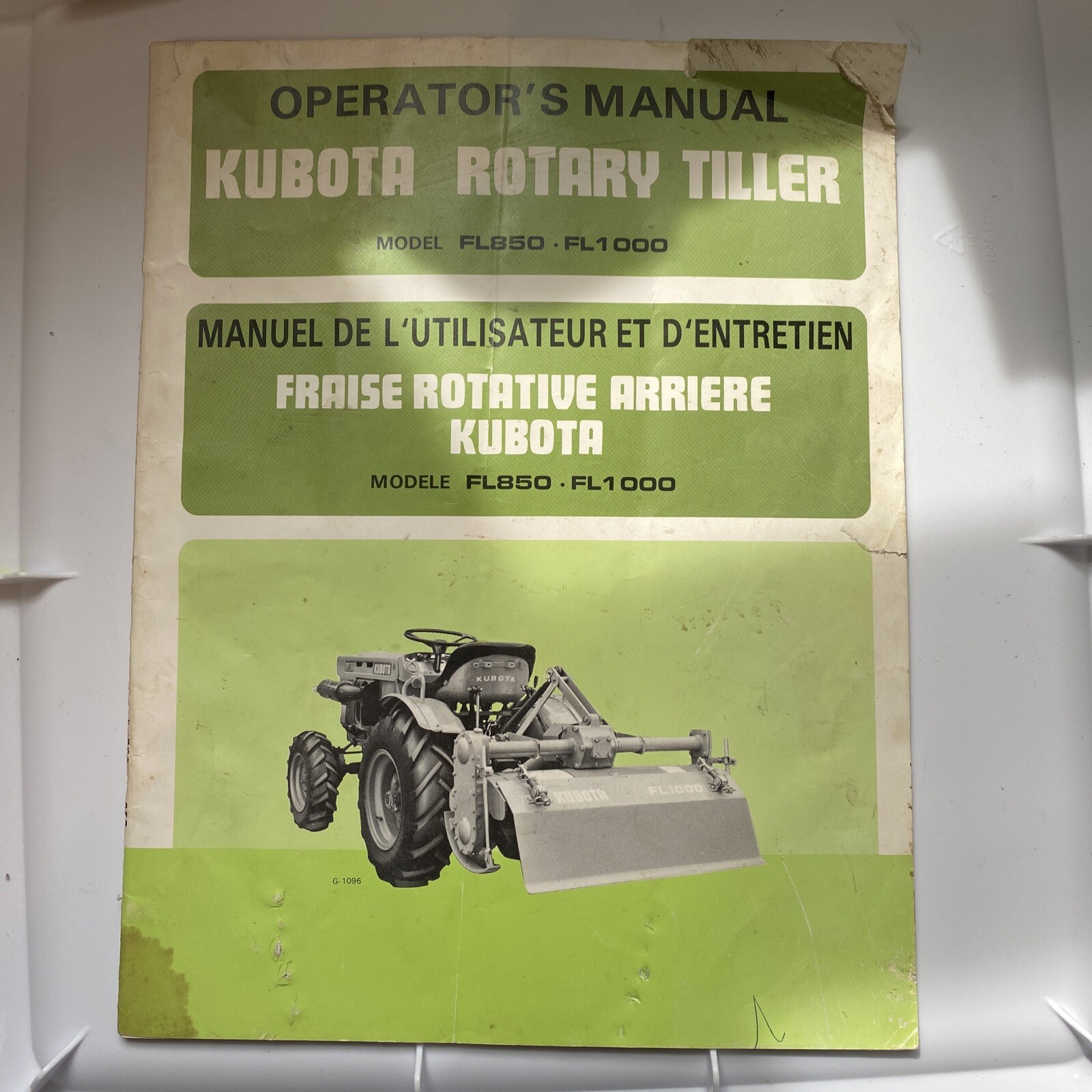 KUBOTA Rotary Tiller Model FL850 FL1000 Operator’s Manual eBay