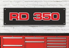 BR386B Yamaha RD350 LC Abzeichen Logo Garage Werkstatt Flexibles Banner Schild