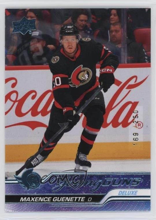 2023-24 Upper Deck Series 2 Young Guns Deluxe 169/250 Maxence Guenette #455 11k6
