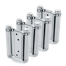 2 Pairs (4Pcs) of 3" Stainless Steel Cafe Saloon Door Swing Self Closing Doub...