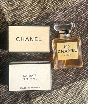 CHANEL N°5 PARIS EXTRAIT T.T.P.M. Vintage Chanel No 5 Extrait Pure Parfum T.T.P.M. Made in France 1