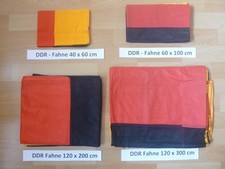 4 DDR Fahnen - Konvolut in vier Gr&ouml;&szlig;en - alle unbenutzt - Neu mit Etikett
