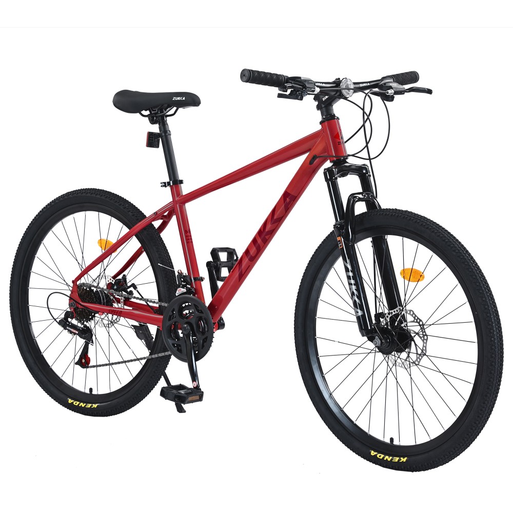 26" Men Women MTB Mountain Bike 24-Speed Disc Brakes Suspens