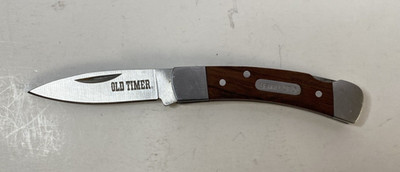 Schrade Old Timer 1143415 Knife - Classic Wood Handle, Durable Blade