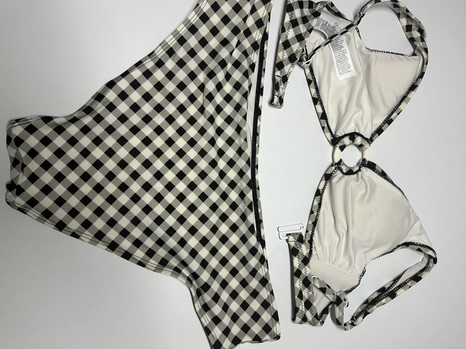 Conjunto de bikini de 2 piezas Old Navy negro blanco para mujer talla S inferior talla L Foto 4 de 4