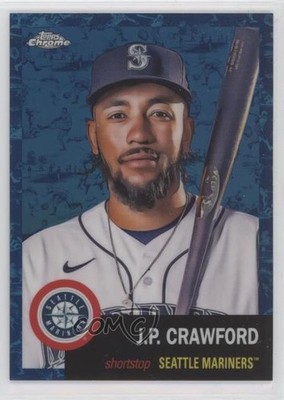 2022 Chrome Platinum Anniversary Toile White & Blue Refractor JP Crawford sc8
