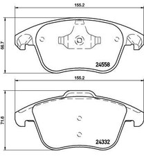 Brembo Bremsbelagsatz Vorne Teves-System für Opel Corsa F Mokka Peugeot ab 16->